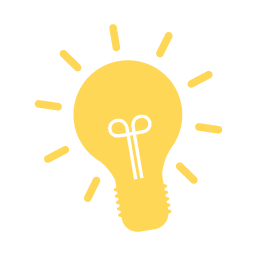 Icon of a bright lightbulb